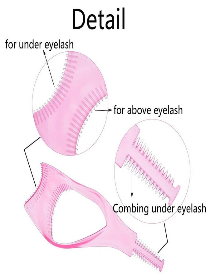 VASANA 2Pcs Mascara Shield Makeup Eyelash Tool Upper Lower Eye Lashes Protector Applicator Guide Helper With Eyelash Comb - Image 4